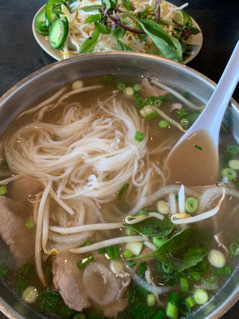 Pho, Noodles, Meat, White