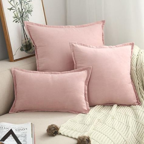 Suede Throw Pillows, Window Nook, Suede Pillows, Blush And Grey, Bed Chair, Decor Details, Pink Pillows, Suede Fabric, Suede Material