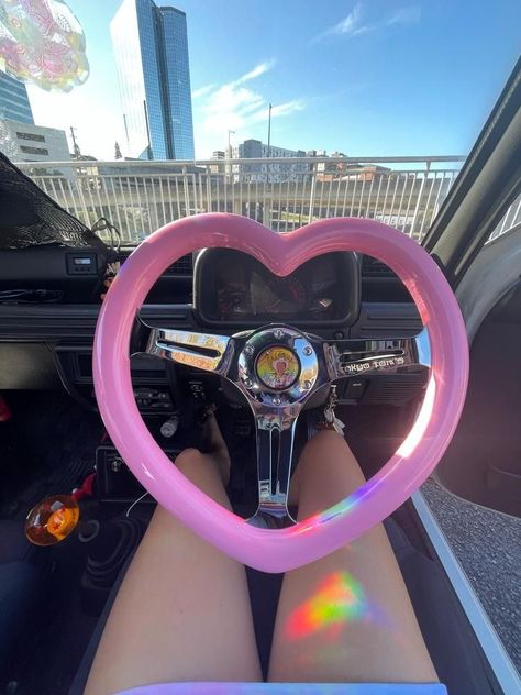 Pink Car Accessories, Girly Car Accessories, Car Deco, Cool Car Accessories, Girly Car, Car Goals, Cute Car Accessories, Car Inspiration, Street Racing Cars