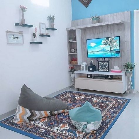 Ide Ruang Tv Keluarga Room Color Ideas Bedroom, Muslim Prayer Room Ideas, Ruang Tv, Design Games, Floor Plan Layout, Bedroom Decor Inspiration, Cozy Room Decor, Kitchen Room Design, Home Design Decor