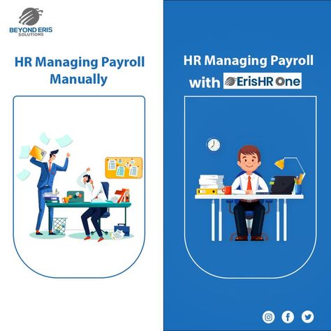 Managing payroll manually can be a time-consuming and error-prone process, often leading to inaccuracies and compliance issues. In contrast, HR managing payroll with ErisHR One streamlines the entire payroll management process, automating calculations, reducing the risk of errors with ensuring compliance. #PayrollManagement #HRSoftware #ErisHROne #Efficiency #payroll #payrollservices #payrollsoftware #hrmanagement #beyonderissolutions #humanresources System Software, Negotiating Salary, Payroll Software, Workforce Management, Hr Management, Financial Wellness, Poster Ideas, Creative Ads, Computer Technology