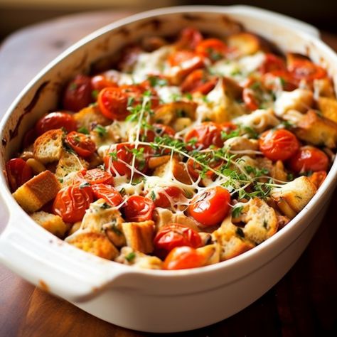 Bruschetta Chicken Bake - Recipes Sheet Pan Bruschetta Chicken, Chicken Tomato Casserole, Bread Stuffing Recipes, Bruschetta Chicken Casserole, Bruschetta Chicken Bake, Chicken Stuffing Bake, Campbell's Recipes, Chicken Bruschetta Bake, Stuffing Bake