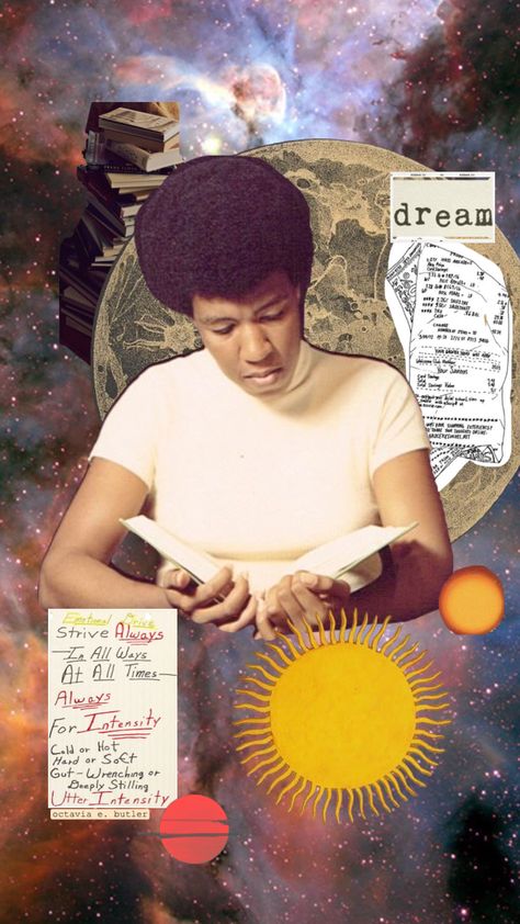 Octavia E Butler Dawn, Octavia Butler Books, Octavia Butler Art, African Cosmology, Mica Art, Octavia E Butler, Octavia Butler, Marketing Assistant, Afrofuturism Art