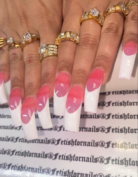 French Tip Curved Nails, Square Curved Nails, Short Curved Nails, Pixie Nails, Curve Nails, Tiffany Nails, 90s Nails, Flare Nails, Bday Nails