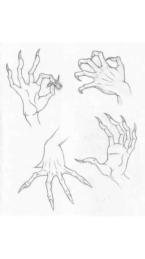 Vein Hands Drawing, Creepy Arms Drawing, How To Draw Monster Hands, Creature Hands Drawing, Hand With Claws Drawing, Creepy Hand Reference, Demon Hand Drawing, Demon Claws Drawing Reference, Claw Hands Drawing