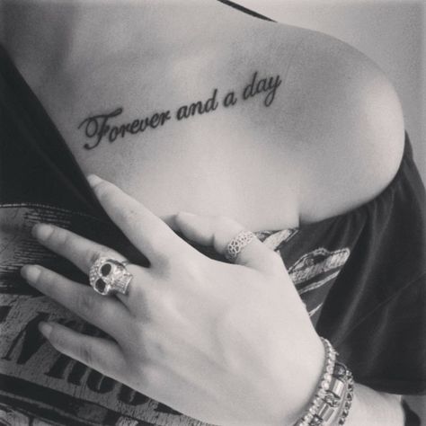 Forever and a day Forever And A Day Tattoo, Tatoo Adventure, Inspirational Tattoo Quotes, Austin Tattoo, Quotes For Tattoos, Inspirational Tattoo, Birthday Tattoo, Sick Tattoo, Quotes For You