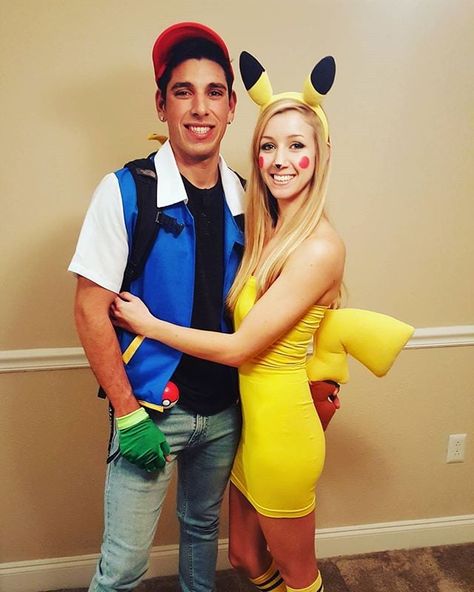 Pikachu Pikachu Costume Women, Pokemon Halloween Costume, Easy Diy Halloween Costumes, Pikachu Costume, Easy Halloween Costumes For Women, Pokemon Couples, Pokemon Halloween, Halloween Costumes For Women, Diy Halloween Costumes For Women