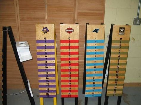 Custom Cornhole / Bag Toss Scoreboard with Cup Holders Cornhole Scoreboard Diy, Scoreboard Diy, Cornhole Diy, Cornhole Scoreboard, Bean Bag Boards, Wood Pencil Holder, Corn Hole Diy, Cornhole Designs, Tailgate Games