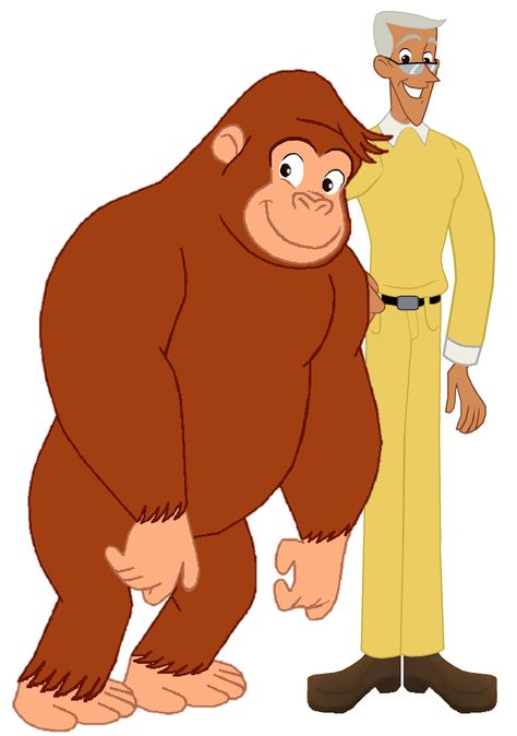 Grown-Up Curious George and Elder Ted Shackleford Ted Shackleford, Kratt Brothers, Curious George, Artwork Pictures, Cartoon Style, Disney And Dreamworks, Grown Up, Dreamworks, Cartoon Styles