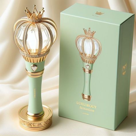 Crown Lightstick, Fanmade Lightstick, Lightstick Ideas, Lightstick Kpop, Group Names Ideas, Kpop Lightstick, Royal Theme, Light Stick, Kawaii Room