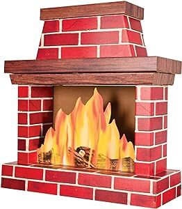 Beistle 29.25" x 26.75" Cardboard Fireplace Photography Prop, Festive Fake Red Brick Hearth, Holiday Photo Booth Christmas Decorations, Multicolor Red Brick Hearth, Fireplace Prop, Bedroom Wishlist, Fireplace Photography, Unique Party Decor, Holiday Photo Booth, Cardboard Fireplace, Brick Hearth, Fake Fireplace