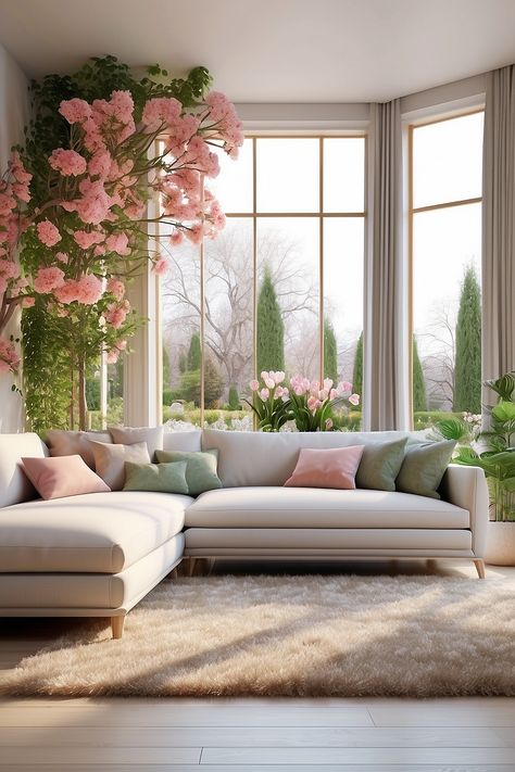 Disneyland (paris), Glam Living Room, Cosy Living, Pink Living Room, Cosy Living Room, Pink Decor, Pastel Background, Green And Pink, Pastel Green