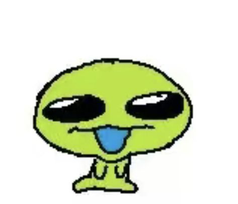 Alien Pfp Icon, Silly Alien Drawing, Alien Reaction Pic, Doodle Alien, Alien Pfp, Transparent Character, Alien Doodle, Alien Meme, Kawaii Alien