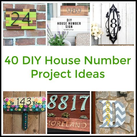 Diy House Number Plaques, Diy House Number Sign, Diy Address Sign, Unique House Numbers, Pallet Signs Diy, House Numbers Diy, Number Ideas, House Address Sign, Paracord Diy