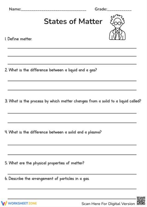 Get to know states of matter, which are solid, liquid and gas with this worksheet as your partner! #science #solid #liquid #gas #solidliquidgas #statesofmatter #objeccts #kidsactivities #identify #printable #worksheet #pdf #scienceforkids #scienceworksheets Solid Liquid Gas Worksheet, Forms Of Matter, Solid Liquid Gas, States Of Matter Worksheet, Matter Worksheets, Worksheets For Grade 3, Kindergarten Reading Worksheets, First Grade Science, Matter Science