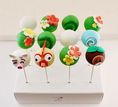 Moana Cakepops, Moana Cake Pops, Moana Cake, Moana Birthday Party, Cake Pop Recipe, Moana Birthday, Character Cakes, Treat Ideas, Theme Birthday