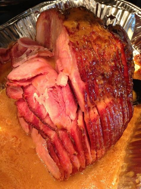 Ina Garten | Baked Ham with Brown Sugar Glaze Smoked Easter Ham, Thanksgiving Ham, Chipotle Salsa, Pineapple Ham, Pineapple Sauce, Sweet Bourbon, Easter Ham, Honey Glazed Ham, American Recipes