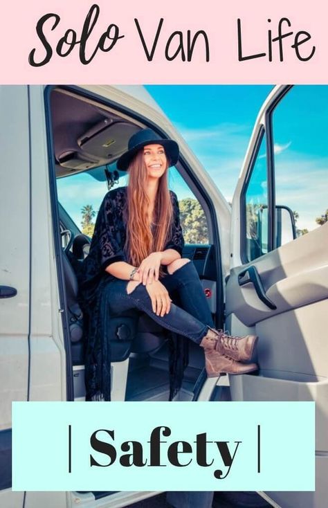 Solo Van Life | Safety – Divine On The road Van Life Interior, Motorhome Living, Living In A Van, Rv Dreams, Camper Van Life, Bus Living, Camping Inspiration, Campervan Life, Van Life Diy