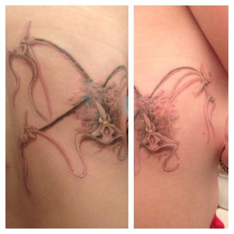 My Ghost orchid addition idea Ghost Orchid Tattoo, Ghost Orchid, My Ghost, Orchid Tattoo, The Everglades, Infinity Tattoo, Tatting, Orchids, Ghost