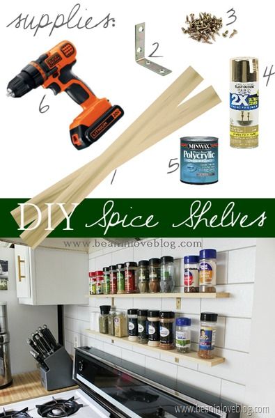 DIY Spice Rack Spice Organization Above Stove, Over Stove Spice Rack Diy, Spice Shelf Above Stove, Spice Rack Above Stove, Spice Rack Shelves, Spice Rack Diy, Spice Shelves, Wall Spice Rack, Diy Spice Rack