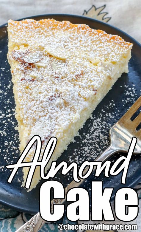 Almond Cake French Almond Cake, Swedish Almond Cake, Almond Desserts, Italian Almond Cookies, Almond Flour Cakes, French Almond, Viral Recipes, Almond Cake Recipe, Yummy Deserts