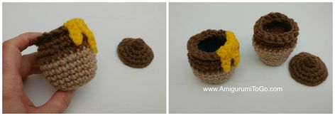 Honey Pot Treasure Keeper Wolf Amigurumi, Monkey Amigurumi, Pig Amigurumi, Pattern Outer, Winnie The Pooh Honey, Crochet Nursery, Crochet Bee, Bee Cards, Baby Blanket Knitting Pattern