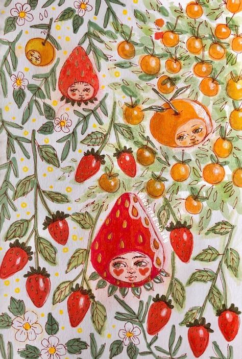 Fruit People, Strawberries, Fruit, On Instagram, Instagram, Art