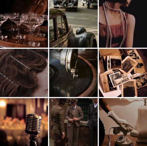 1920s, 1930s, eras, history, request, moodboard, aesthetic, my edits 1930 Aesthetic, 1930s Aesthetic, Moodboard Aesthetic, Classy Aesthetic, Aesthetic Collage, Mood Boards, Concept Design, Mood Board, Color Palette