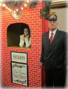 Polar Express Night At School, Polar Express Ticket Booth, Office Xmas Decorations, Polar Express Activities, Polar Express Christmas Party, Classroom Corner, Polar Express Theme, Cubicle Decorations, Polar Express Movie