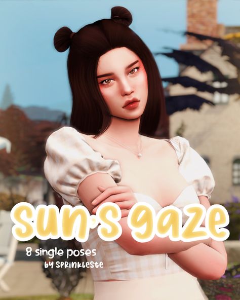 all I do the whole day through is dream of you : Sun's Gaze Single Poses Hello! I haven't been... Single Poses, Ts4 Poses, Once A Month, Vintage Tv, Romantic Garden, Small Puppies, Ts4 Cc, Sims Mods, Pixie Dust