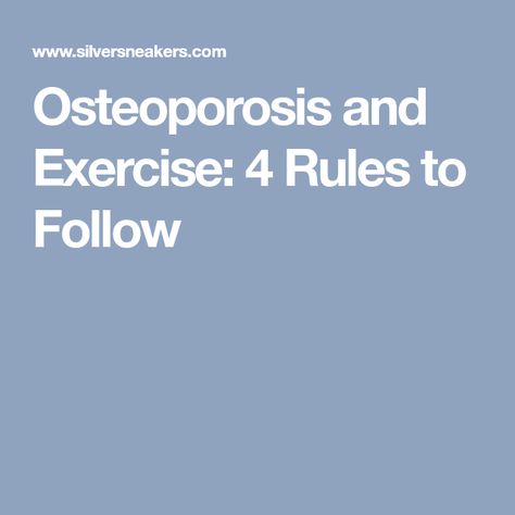 Osteoporosis and Exercise: 4 Rules to Follow Bone Healing Foods, Osteoporosis Symptoms, Osteoporosis Diet, Osteoporosis Exercises, Osteoporosis Prevention, Bowl Holders, Bone Healing, Strength Exercises, Dry Bones