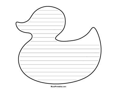 Free Printables at MusePrintables.com Duck Template Free Printable, Duck Template, Writing Paper Template, Template Free Printable, Handwriting Lines, Lined Writing Paper, Writing Templates, Letter D, Templates Printable Free