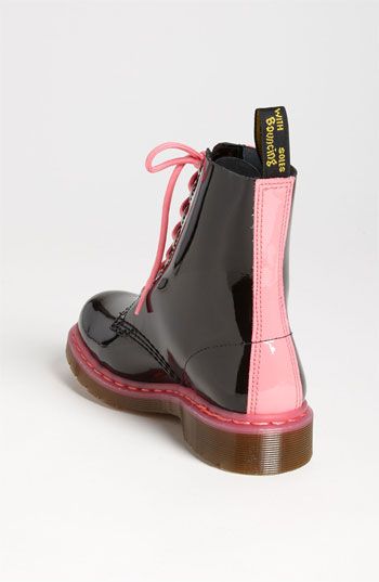 Dr. Martens 'Pascal' Boot Boots With Laces, Dr Martens Pascal, Black Cottage, Doc Martens Outfit, Mode Shoes, Doc Martens Boots, Tokyo Street Fashion, Hipster Grunge, Pink Boots