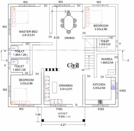 1000 Sq Ft 3BHK Contemporary Style Single-Storey House And Free Plan - Engineering Discoveries 1000sq Ft House Plans, 3 Floor House, 900 Sq Ft House, 1000 Sq Ft House, Dressing Table Mirror Design, Bay Window Living Room, Single Floor House Design, 2bhk House Plan, Front Wall Design