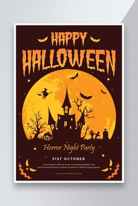 Halloween Party Poster, Horror Party, Night Background, Horror Nights, Halloween Horror Nights, Halloween Poster, Flyer Design Templates, Party Poster, Halloween Carnival