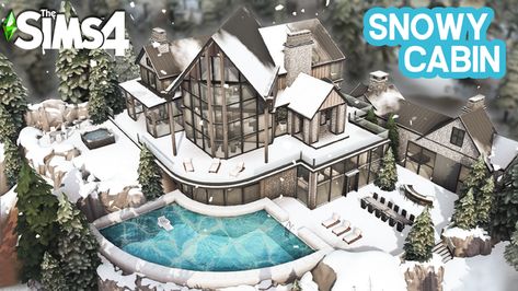 Winter Mansion Exterior, Sims 4 Holiday Home, Sims 4 Ski Lodge, Sims 4 Winter House, Sims 4 Resort, Sims 4 Snowy Escape Cc, Bloxburg Winter Cabin, Sims 4 Vacation House, Sims 4 Rental