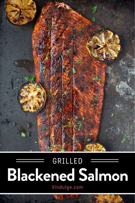 Grilled Blackened Salmon Fillet is ready in minutes. This simple recipe combines the earthy and savory flavors of our blackening seasoning and the rich flavors of a wild caught salmon fillet. Grill over direct heat for an incredible and flavorful grilled salmon recipe that comes together in less than 20 minutes. Blackening Seasoning, Grilled Salmon Recipe, Salmon Fillet Recipes, Grilled Salmon Salad, Grilled Broccolini, Smoked Salmon Dip, Plank Salmon, Cedar Plank Salmon, Alaska Salmon