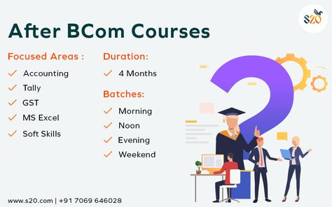 Our courses provide training to Bcom students in various areas like Accounting, Tally, GST, Income Tax, Finance, Investments etc. We also provide all our students 100% job placements assistance on completion of the course. We are not only one of the best in Ahmedabad but also in India.  #CourseAfterBCom #AfterBComCourse #BComCourse #Tally #GST #Taxation #AccountingCourse Bcom Students, Agriculture Notes, Income Tax Preparation, Educational Tips, Accounting Course, Cost Accounting, Excel Formula, Excel Tutorials, Best Friends Forever Quotes