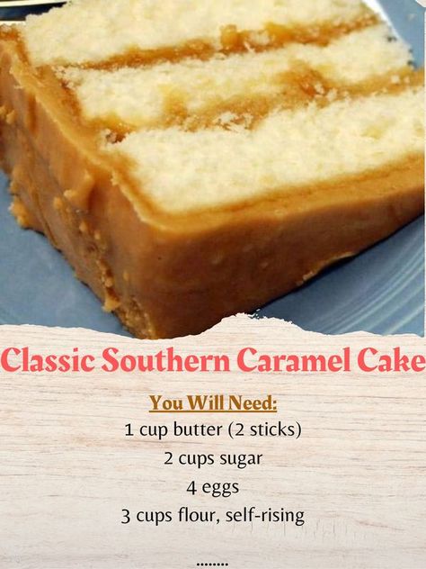 Classic Southern Caramel Cake, Southern Grandma Recipes, Rustic Desserts, Caramel Cakes, Treat Tables, Caramel Pound Cake, Southern Cakes, Carmel Cake, Southern Caramel Cake