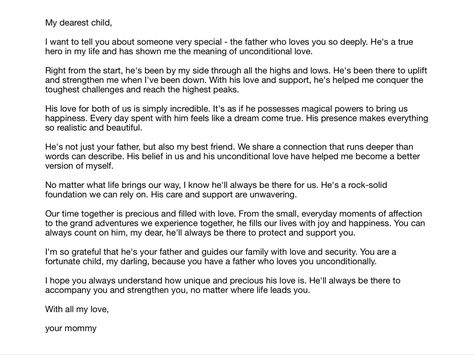 Emotional letter to unborn baby about the daddy Anniversary Quotes For Couple, Unborn Baby, Kids Ideas, Anniversary Quotes, First Baby, Pretty Quotes, Shower Ideas, Baby Shower