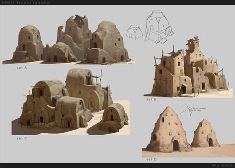 ArtStation - Remnant | Rhom | Exploration Fantasy Village, Environment Props, Building Concept, Fantasy City, Fantasy Places, Fantasy Map, Prop Design, Visual Development, Environment Design