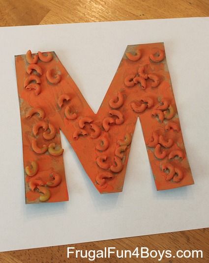 M is for macaroni and cheese, and other activities to go with the letter M! >>> Decorate each letter of the alphabet similarly to create a wood letter alphabet for the wall. M Is For Macaroni, Macaroni Preschool Activities, M Is For Craft, M Is For, Preschool Letter M, Letter M Crafts, Letter M Activities, Preschool Letter Crafts, Abc Crafts