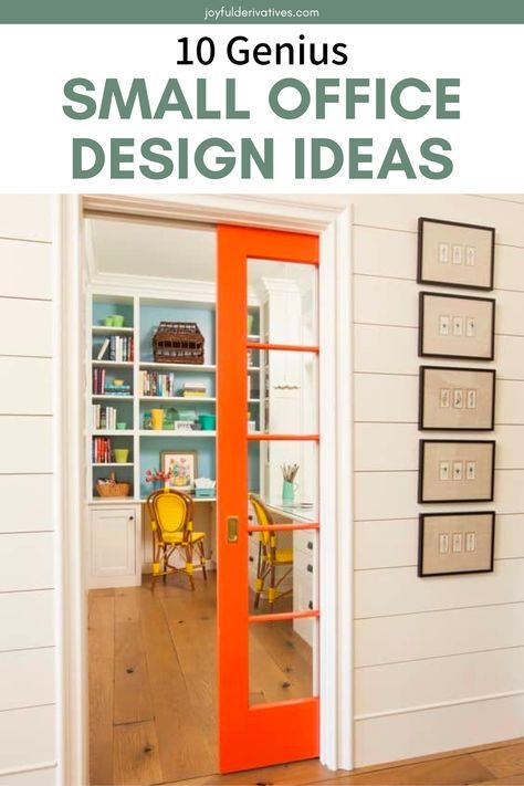 Best Small Office Design, Work Spaces Creative, Office And Tv Room Ideas, How To Close Off A Home Office, Small Office Lots Of Storage, Small Office Loft Ideas Upstairs, Diy Home Office Small Spaces, Very Small Home Office Ideas, Glass Office Home