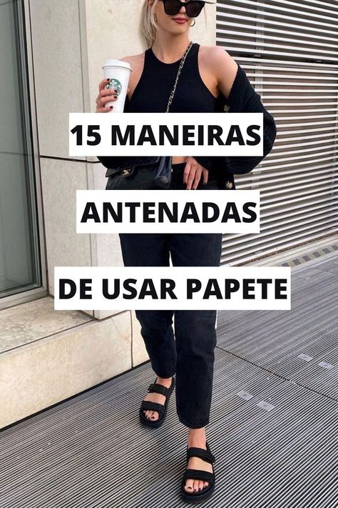 Foto: sophiadorena - Requisitada nos looks de 9 entre 10 it girls, a papete despojada se tornou peça-chave para quem busca um look confortável e zero óbvio. Looks com papete, look casual, ideias de looks básicos com papete. Looks Cinema, Look Cinema, Look Legging, It Girls, Teacher Outfit, Look Casual, Venice, Casual Looks, Dress Up