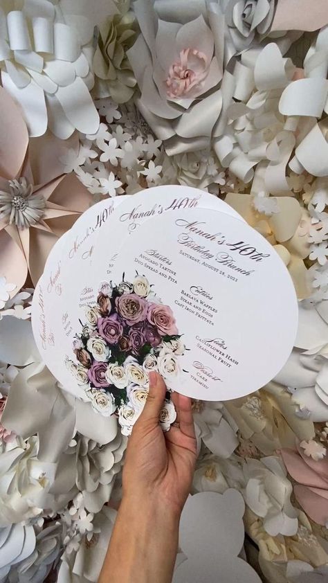 Customizable Boho Rose Gold Foil Floral Round Menu Elegant Wedding Menu, Box Wedding Invitations, Unique Wedding Cards, Hindu Wedding Cards, Menu Wedding, Gold Foil Wedding, Wedding Box, Acrylic Wedding Invitations, Birthday Brunch