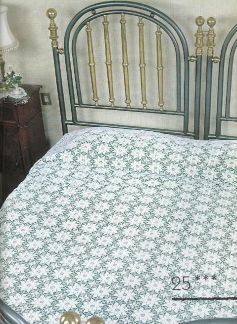 Bedspread Crochet, Bad Cover, Lace Bedspread, Crochet Patterns Filet, Lace Motifs, Vintage Crochet Pattern, Crochet Vintage, Pineapple Pattern, Motif Vintage