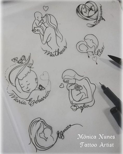 Mama Tattoos, Mutterschaft Tattoos, Child Tattoo, Motherhood Tattoos, Mother Son Tattoos, Mommy Tattoos, Mother Tattoos, Tattoo For Son, Geniale Tattoos