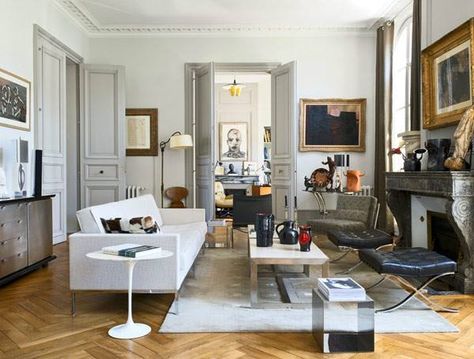 Eclectic Modern Interior Living Space. Eclectic Parisian, Living Room Mid Century Modern, Mid Century Modern Eclectic, Room Mid Century Modern, Living Room Mid Century, Modern Eclectic, Eclectic Interior, Beautiful Interiors, Living Room Interior