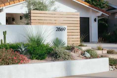 White Stucco Walls, Front yard White Smooth Stucco Exterior, Front Yard Landscaping Spanish Style, Stucco Planter Boxes, Stucco Walls Backyard, White Stucco House, Podiatry Clinic, Beach House Garden, Patio Addition, Front Landscape