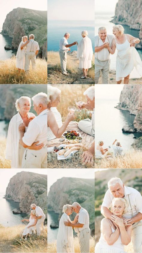 Old Couple Picture Ideas, Old Couple Photography Poses, Old Couple Engagement Photos, Old Couple Wedding, 50th Anniversary Photo Shoot Ideas, Old Couple Pictures, Old Couple Photoshoot, Middle Aged Couple Photography Poses, Older Couples Photoshoot Poses